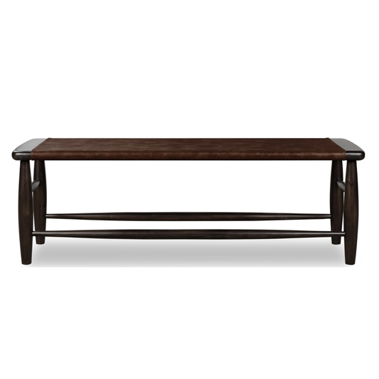Koko Leather Upholstered Bench
