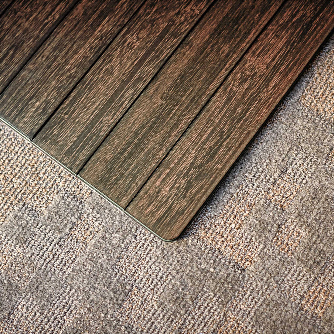 Standard Bamboo Chair Mat with Lip