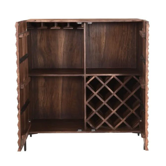 Acres 39" Bar Cabinet in Carved Brownstone - Home Trends & Design