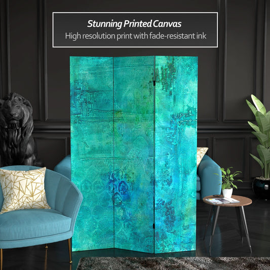 6 ft. Tall Double Sided Water Bird Canvas Room Divider