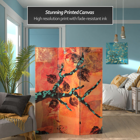 5 ft. Tall Rich Autumn Canvas Room Divider