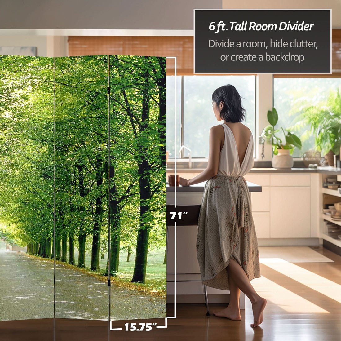 6 ft. Tall Path of Life Room Divider 6 Panel