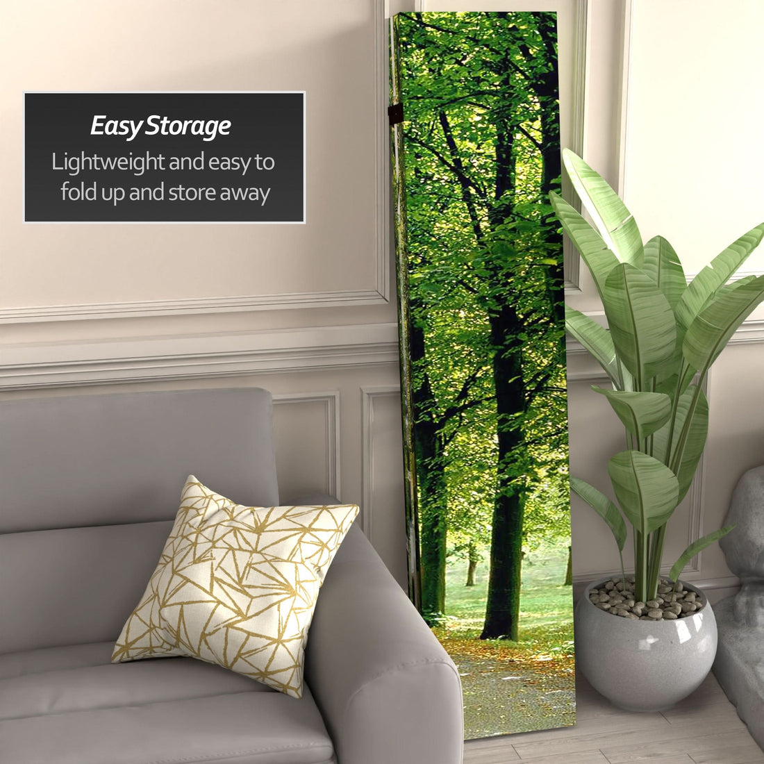 6 ft. Tall Double Sided Path of Life Canvas Room Divider