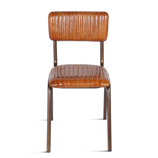 Hudson Stitched Leather Side Chairs