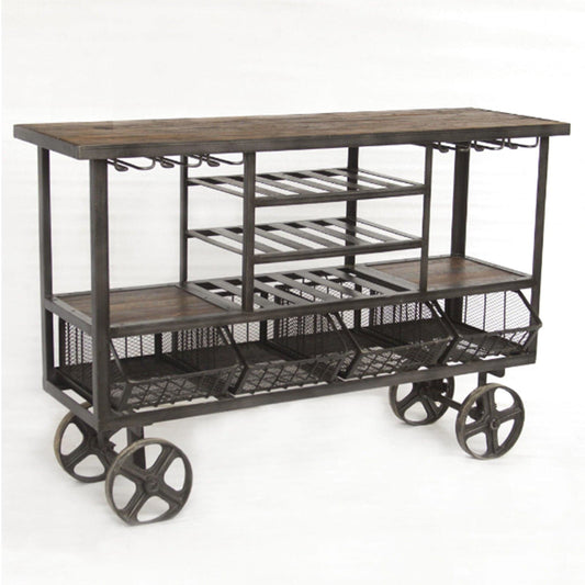 Paxton Bar Cart with Wheels