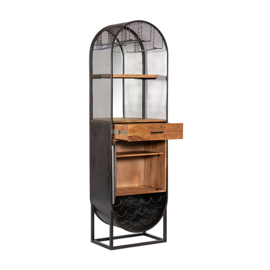 Santa Margherita 23" Iron and Mango Wood Bar Cabinet - Home Trends & Design