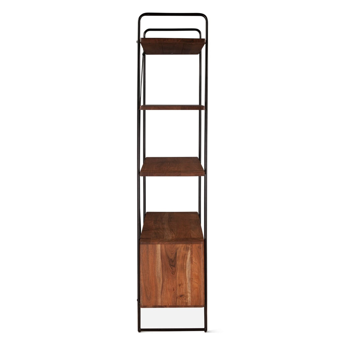 Halden 46" Acacia Wood Bookshelf in Pecan Brown - Home Trends & Design