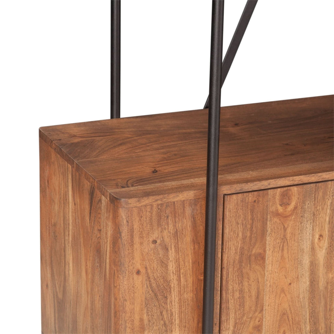 Halden 75" Acacia Wood Bookshelf in Pecan Brown - Home Trends & Design