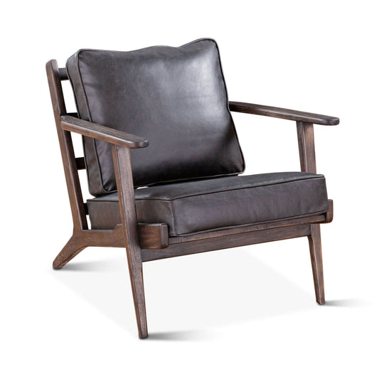 Robert Modern Black Leather Arm Chair - Home Trends & Design