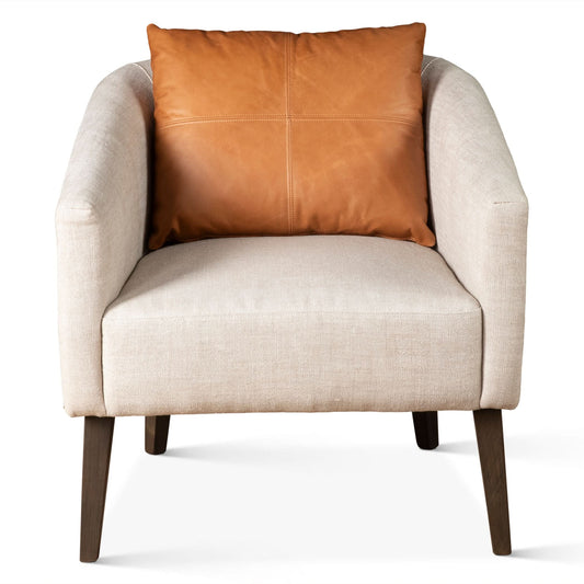 Olivia Casual Beige Linen Armchair - Home Trends & Design
