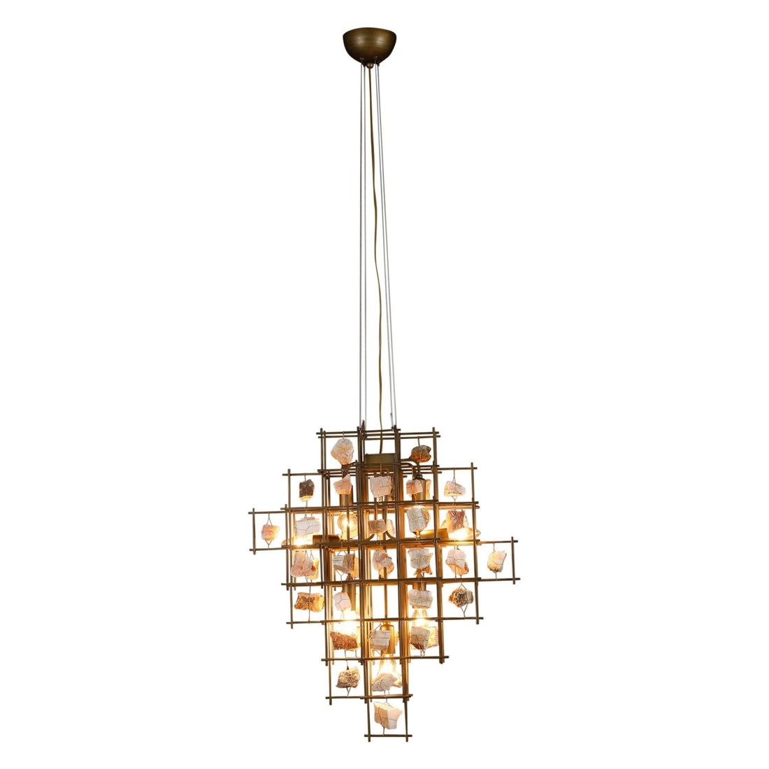 Heritage Small Pendant Chandelier with Stone - Home Trends & Design