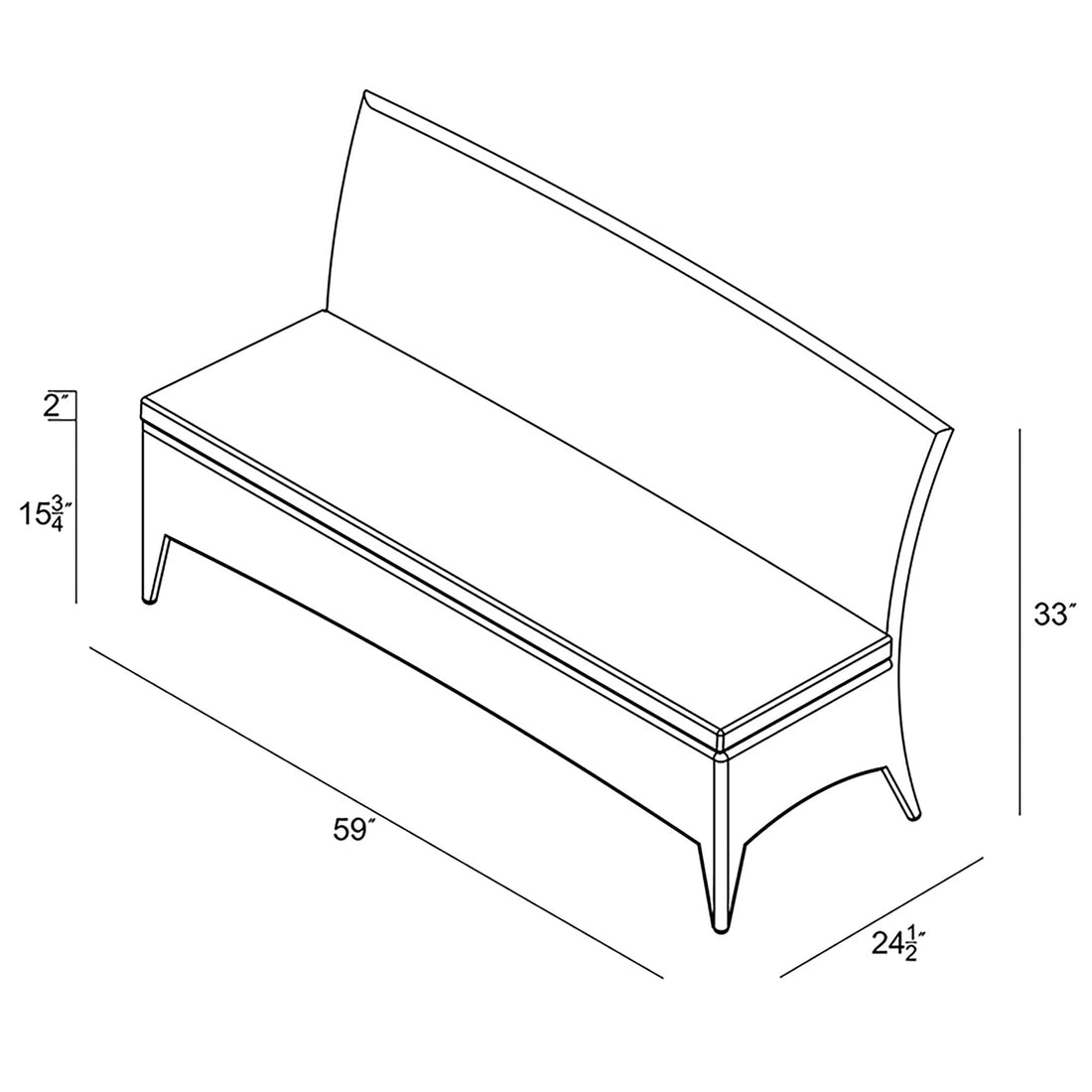Arbor 3-Seater Dining Bench