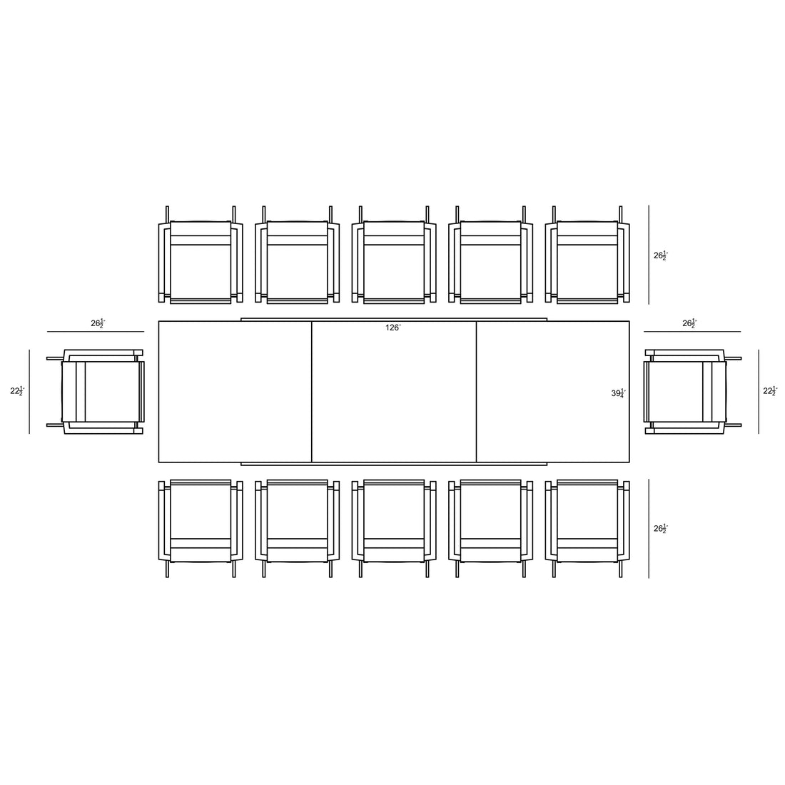 Lift 13 Piece Extendable Dining Set