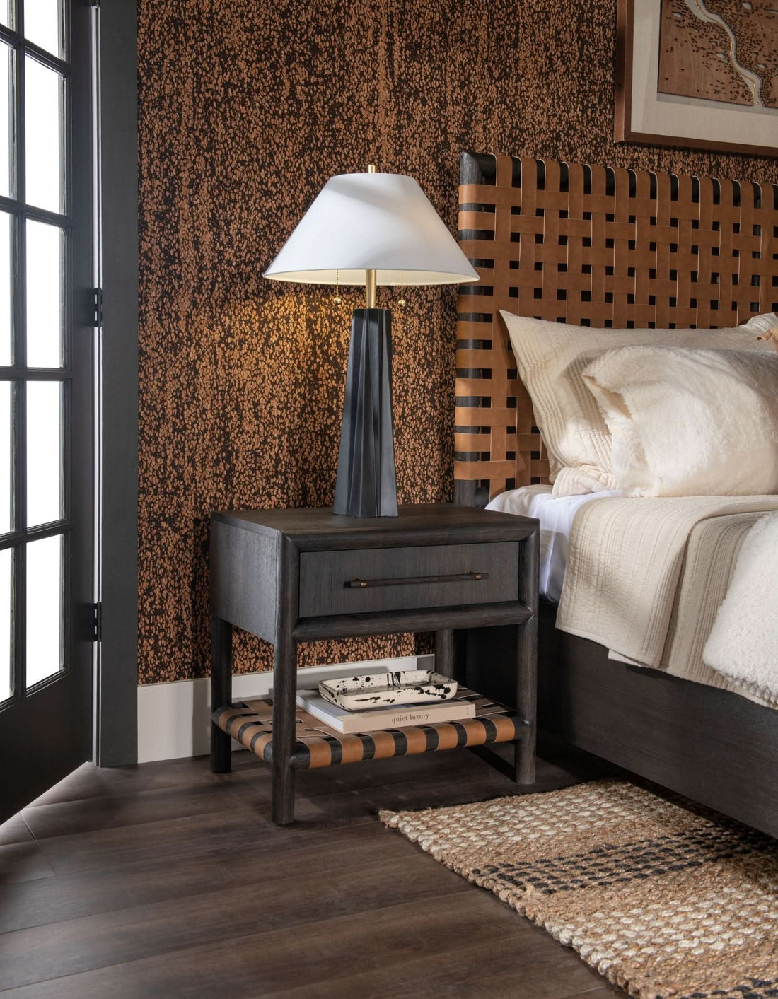 Dorsey Woven Nightstand with USB