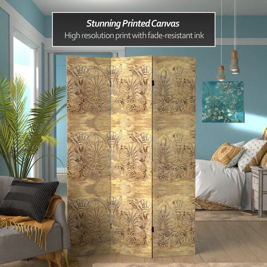 6 ft. Tall Baroque Flourish Canvas Room Divider