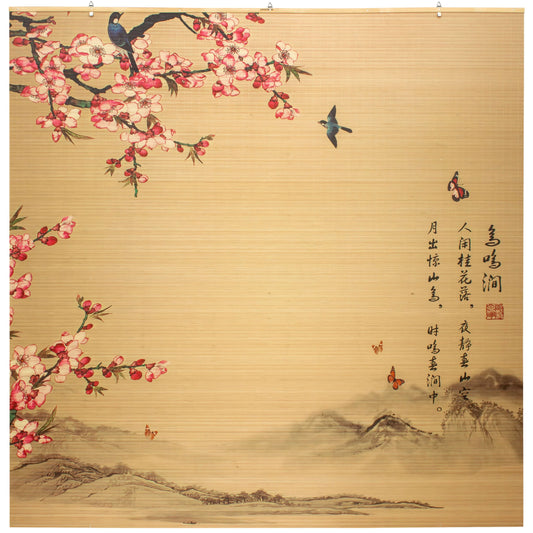 Sakura Blossom Bamboo Window Shade Blind