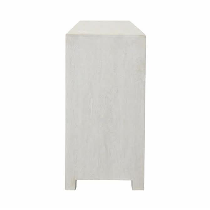 Isla 70" Four Door Sideboard in Distressed White - Home Trends & Design