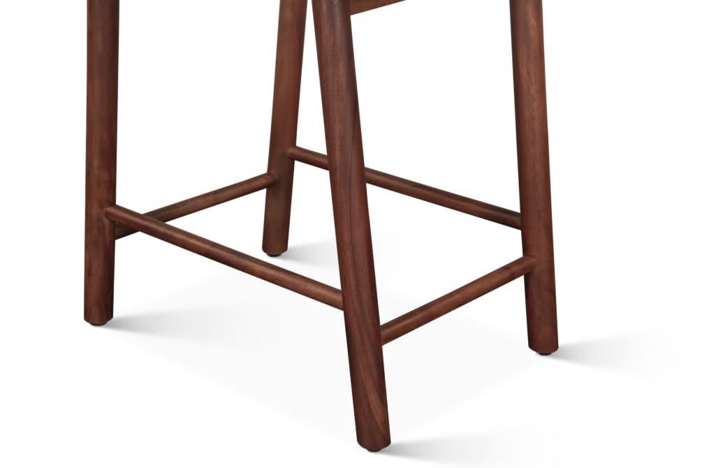 Hampton Modern Upholstered Counter Chair in Walnut - Home Trends & Design