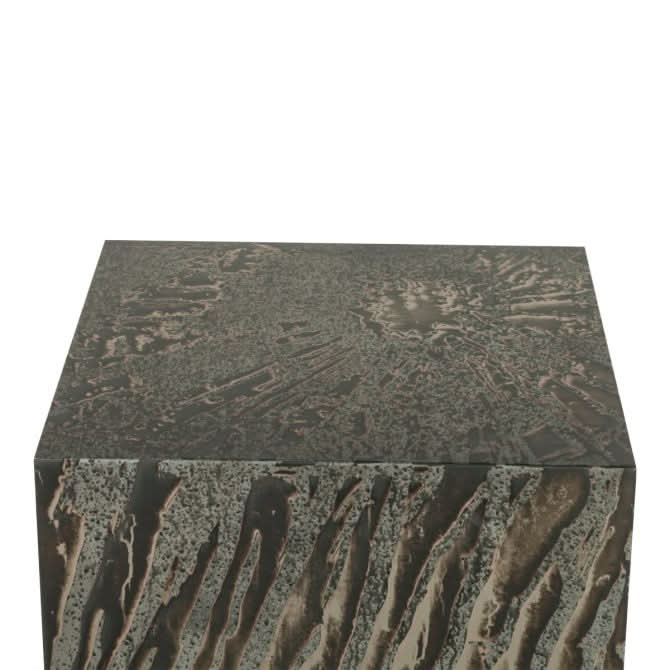 Odessa Modern Industrial Side Table in Desert Patina - Home Trends & Design