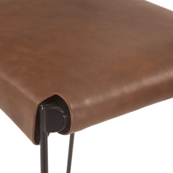 Melbourne Buffalo Leather and Iron Counter Chair - Home Trends & Design