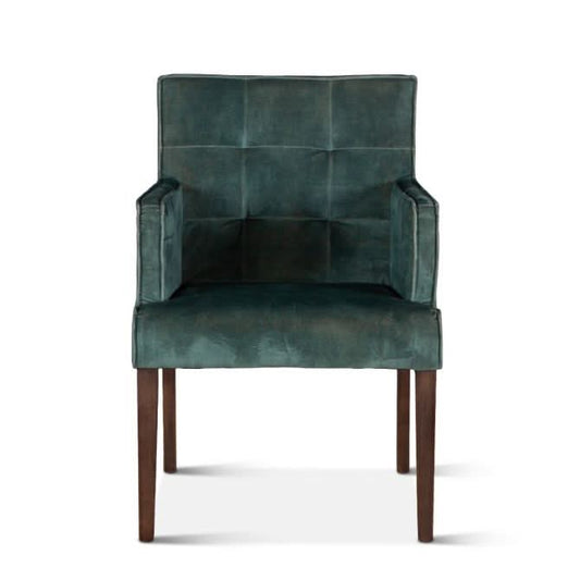 Avery Green Velvet Arm Chair - Home Trends & Design