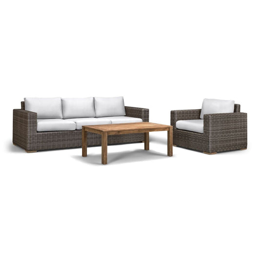 Dune Teak 3 Piece Sofa Set
