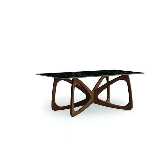 Copeland Butterfly Sintered Stone Top Boat Shaped Table