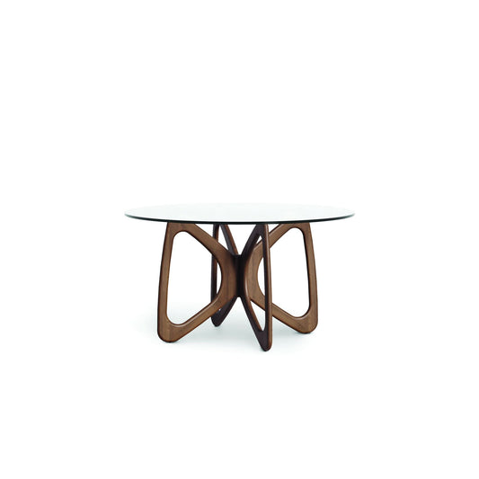 Copeland Butterfly Round Glass Top Table