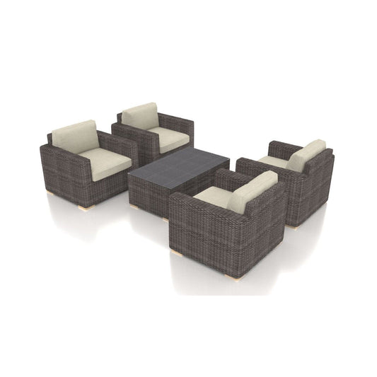 Dune 5 Piece 4-Seat Club Chair Set