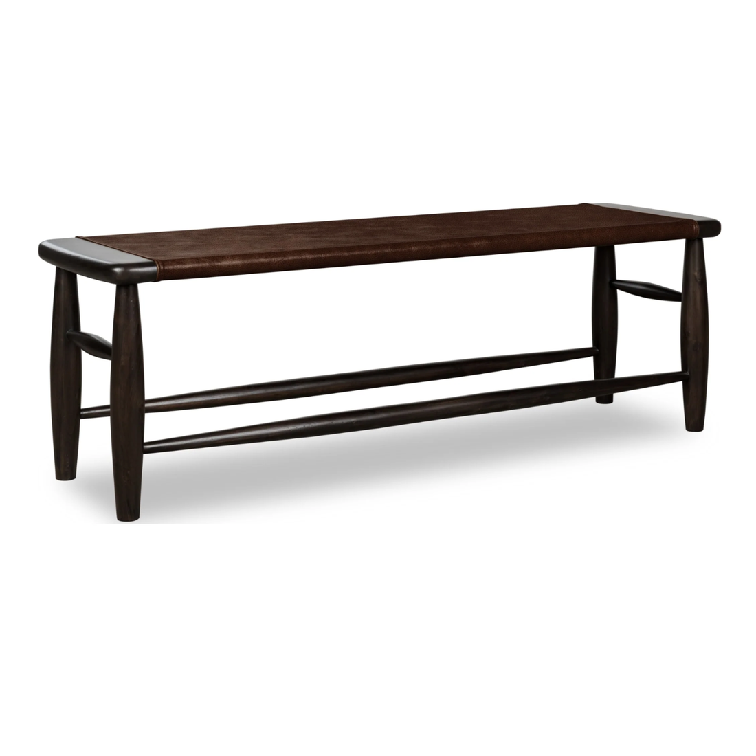 Koko Leather Upholstered Bench
