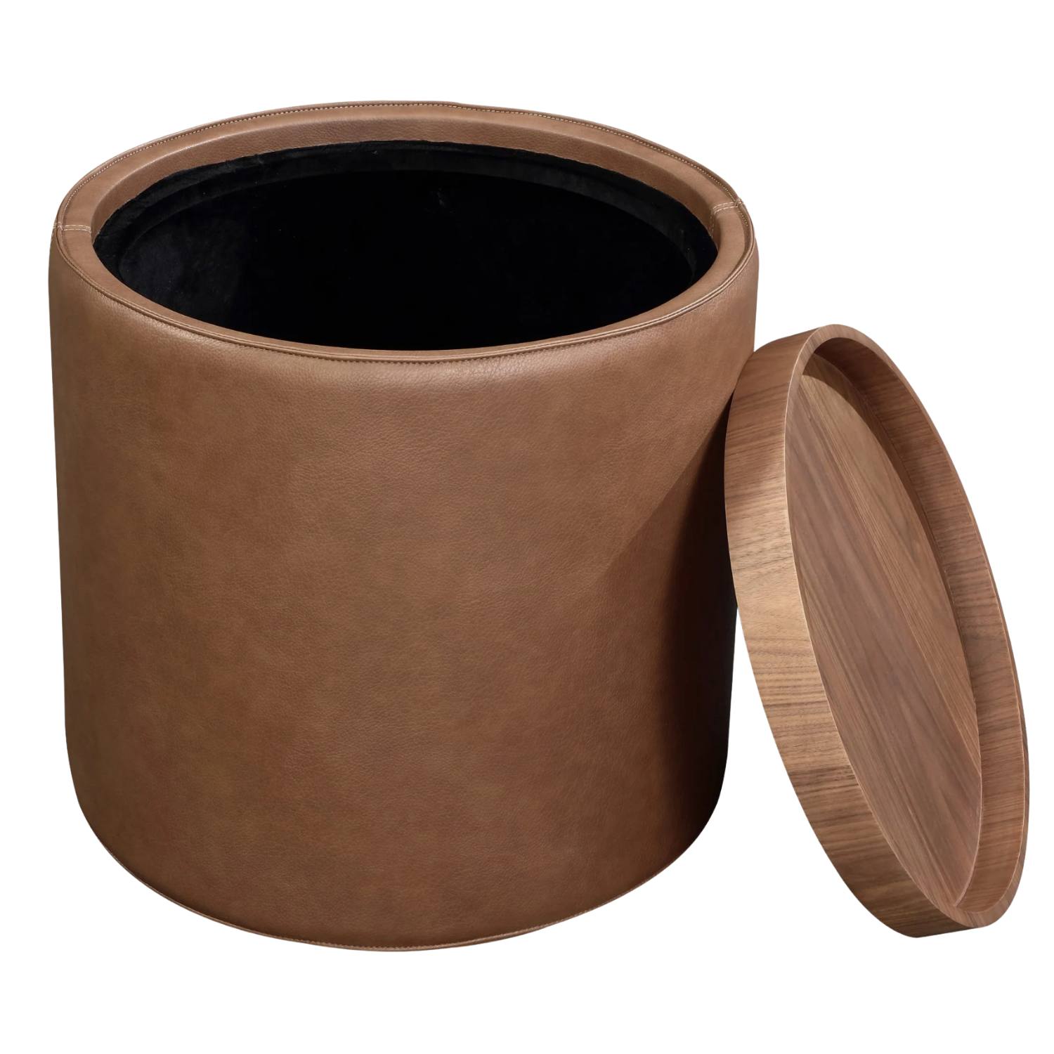 Yeal Leather Upholstered Storage End Table