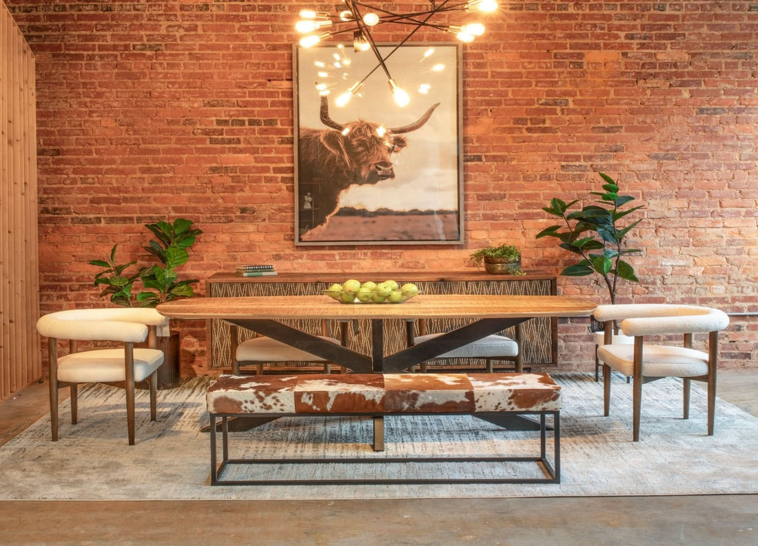 Santa Margherita 82" Mango Wood and Iron Dining Table - Home Trends & Design