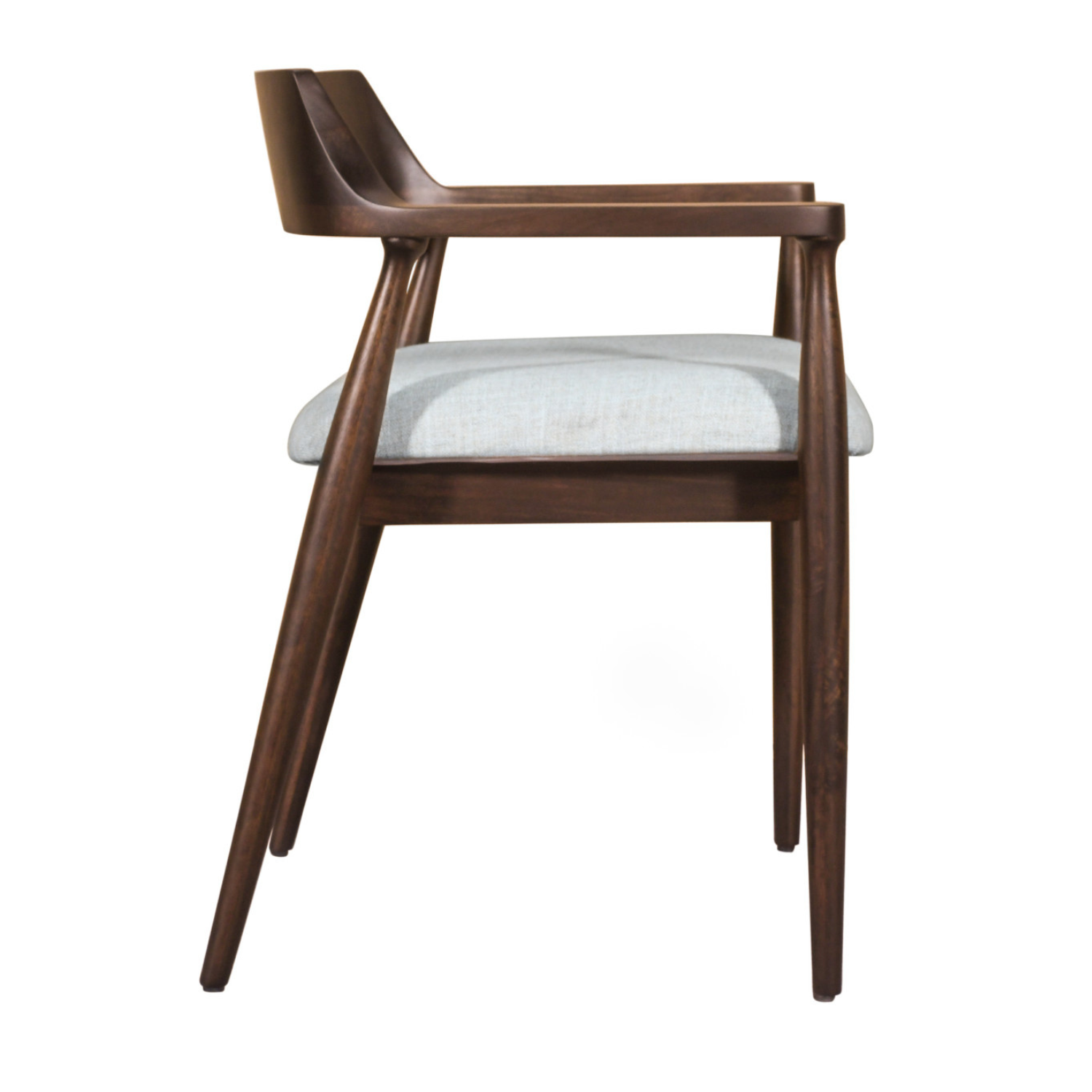 Amaroo Solid Mango Linen Upholstered Dining Arm Chair