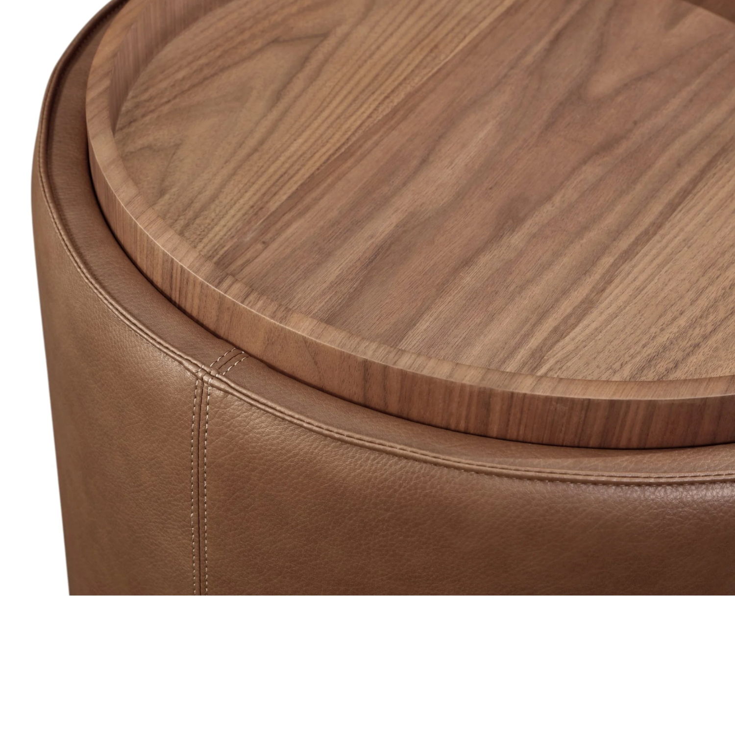 Yeal Leather Upholstered Storage End Table