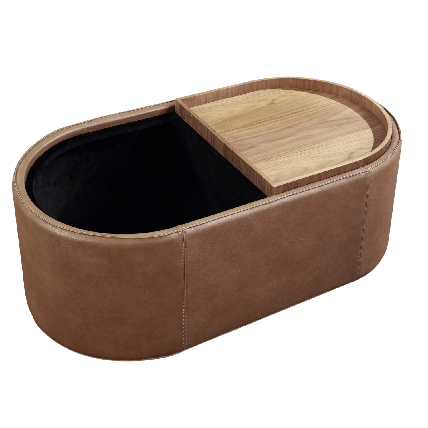 Yeal Leather Upholstered Storage Coffee Table