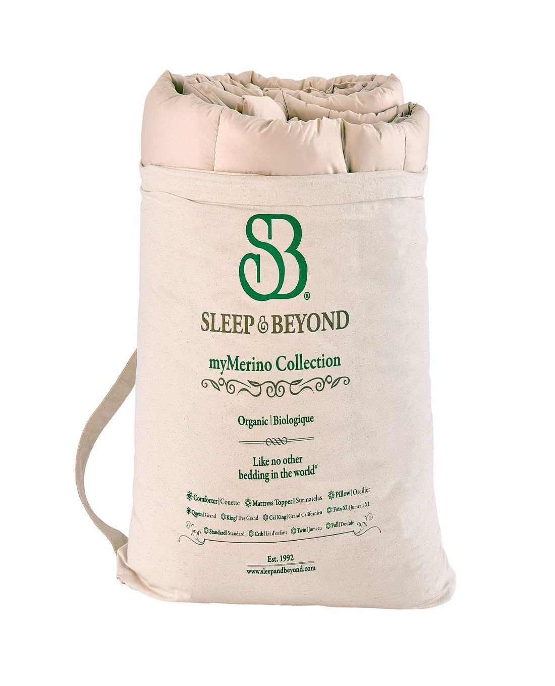 Natural Sleep Merino Comforter with Organic Cotton Duvet Cover Set