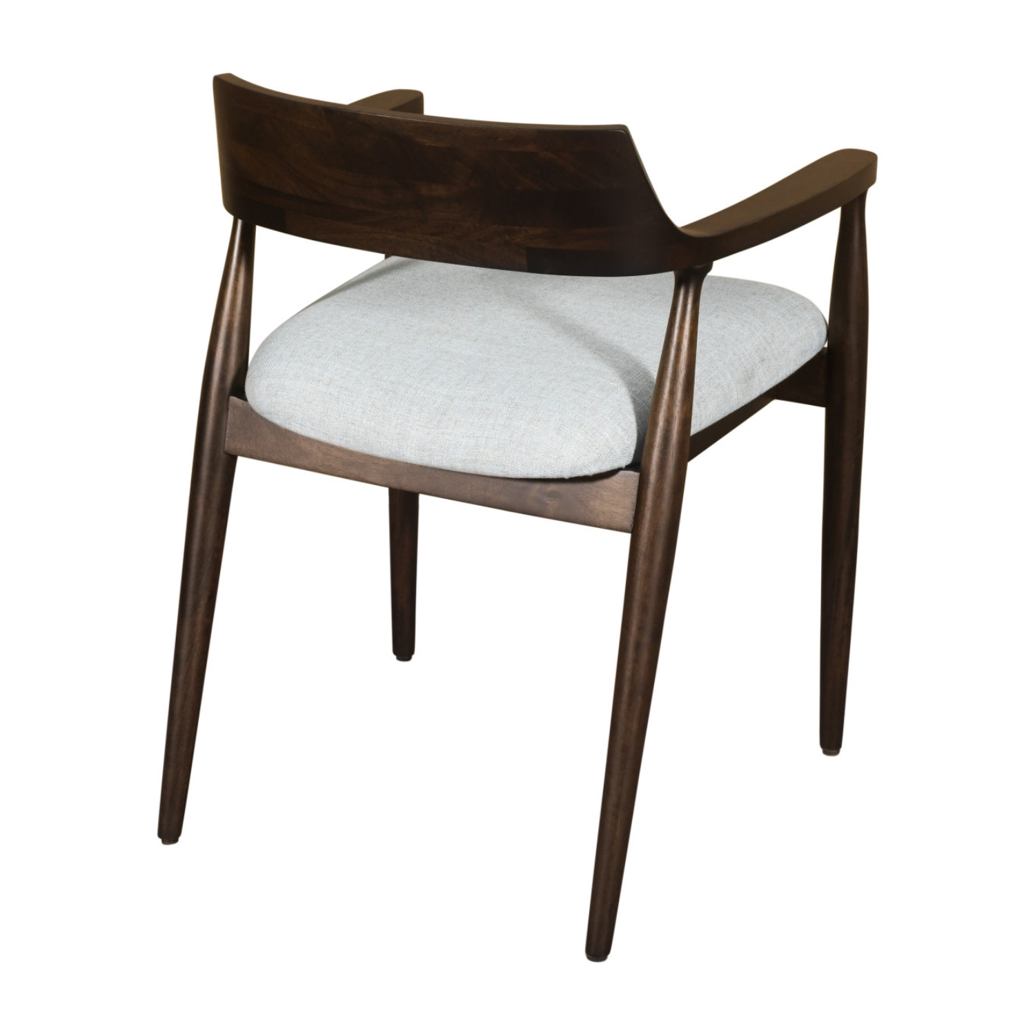 Amaroo Solid Mango Linen Upholstered Dining Arm Chair