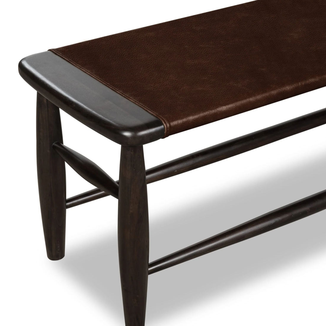Koko Leather Upholstered Bench