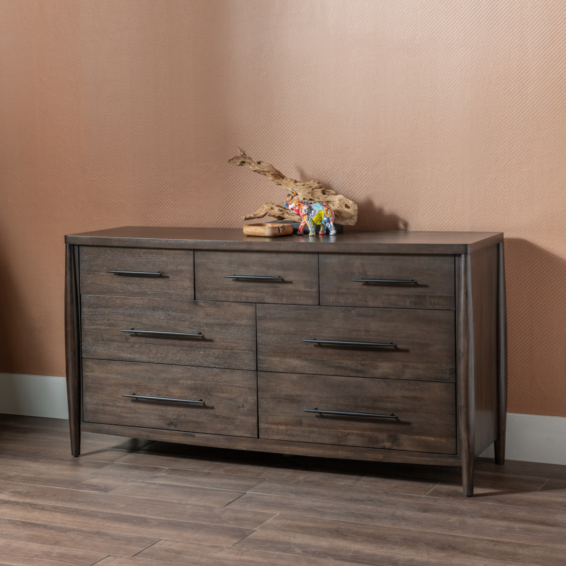 Koko Seven Drawer Acacia Wood Dresser