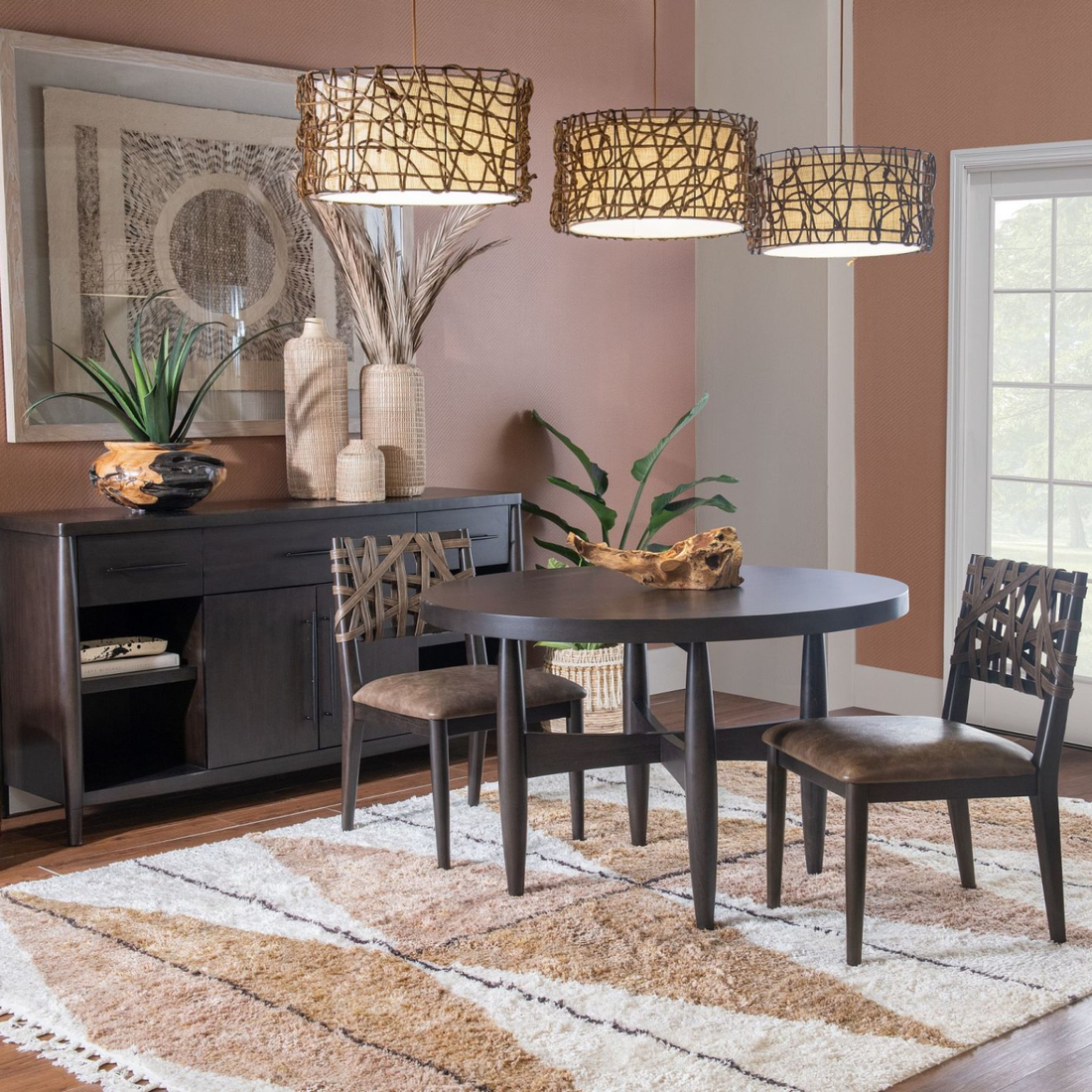 Koko Round Acacia Wood Dining Table