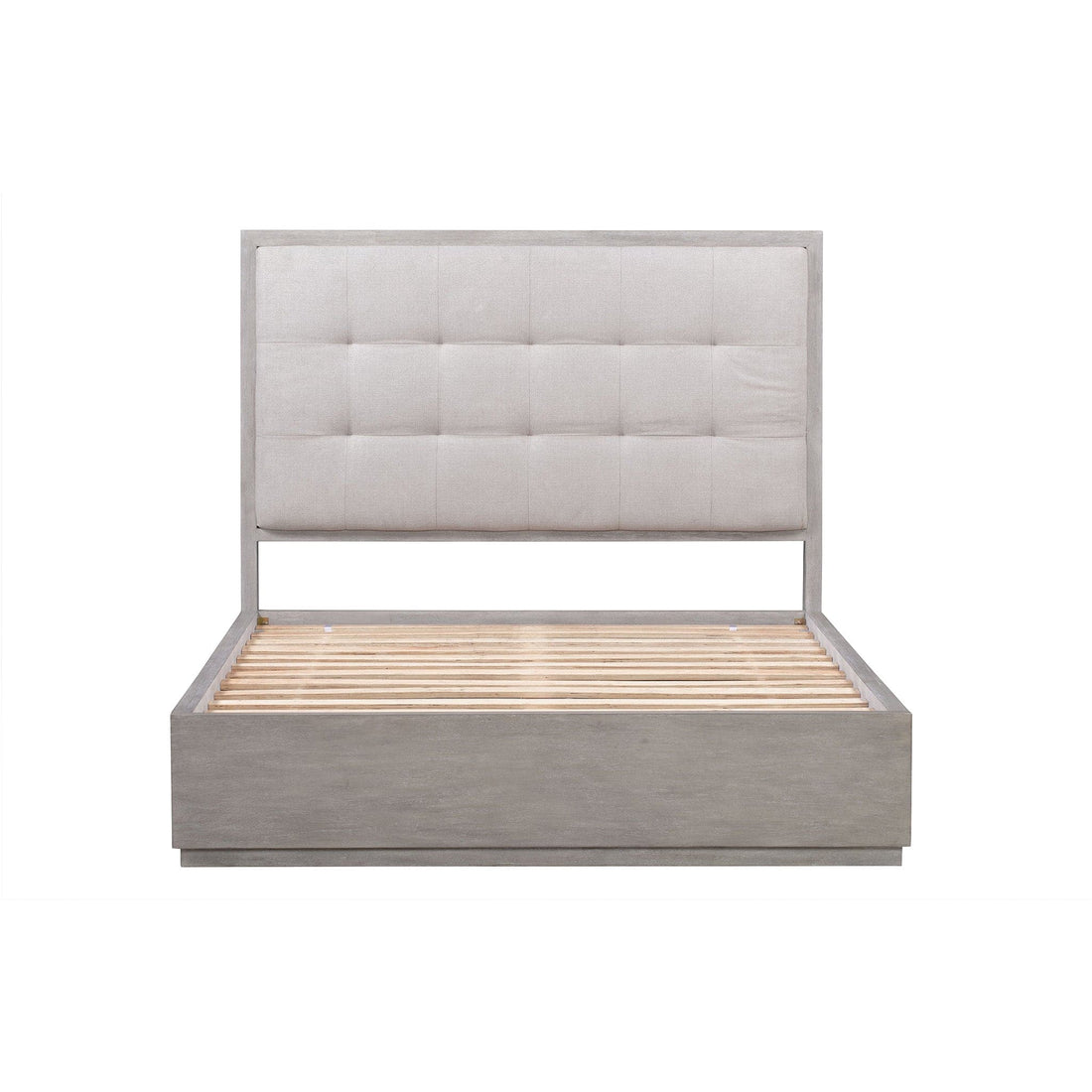 Oxford Upholstered Platform Storage Bed with Footboard Storage