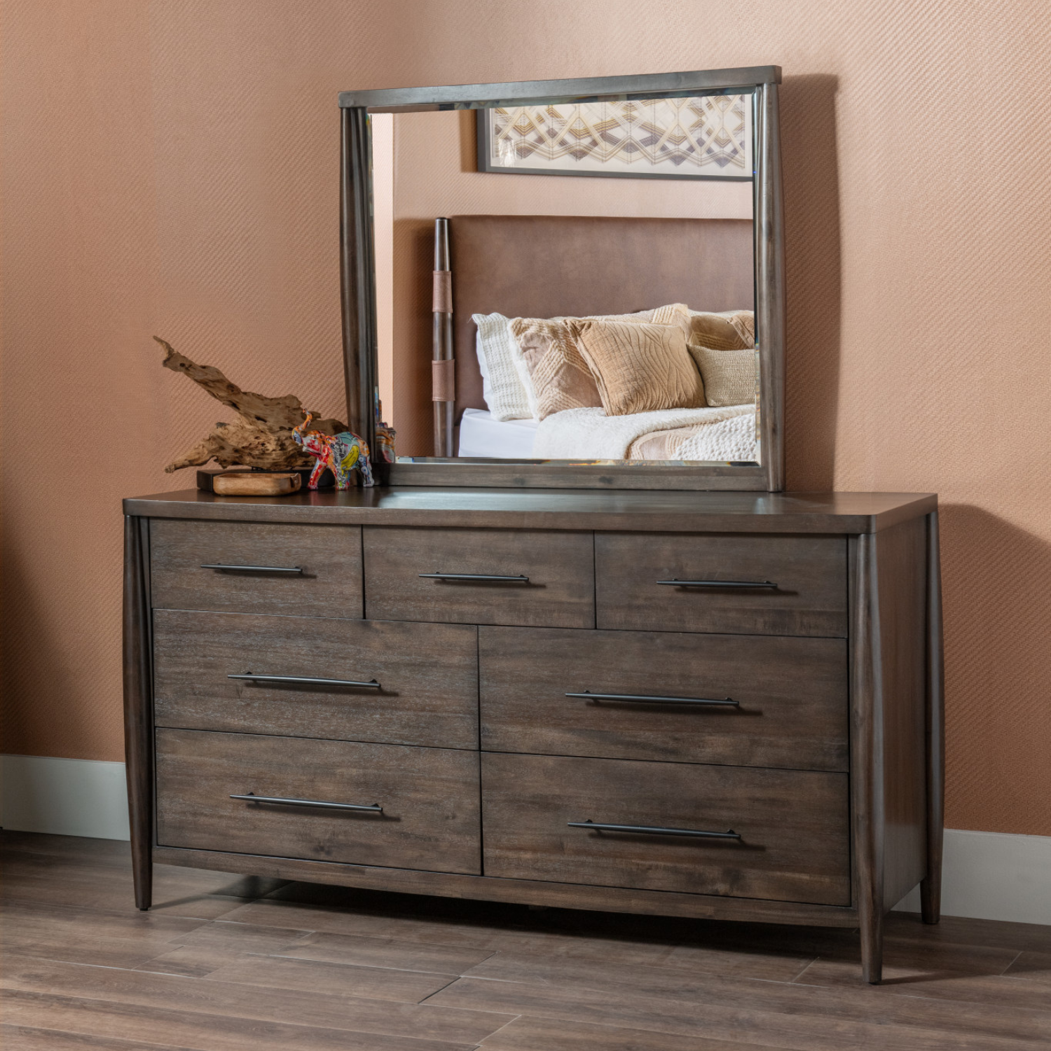 Koko Seven Drawer Acacia Wood Dresser