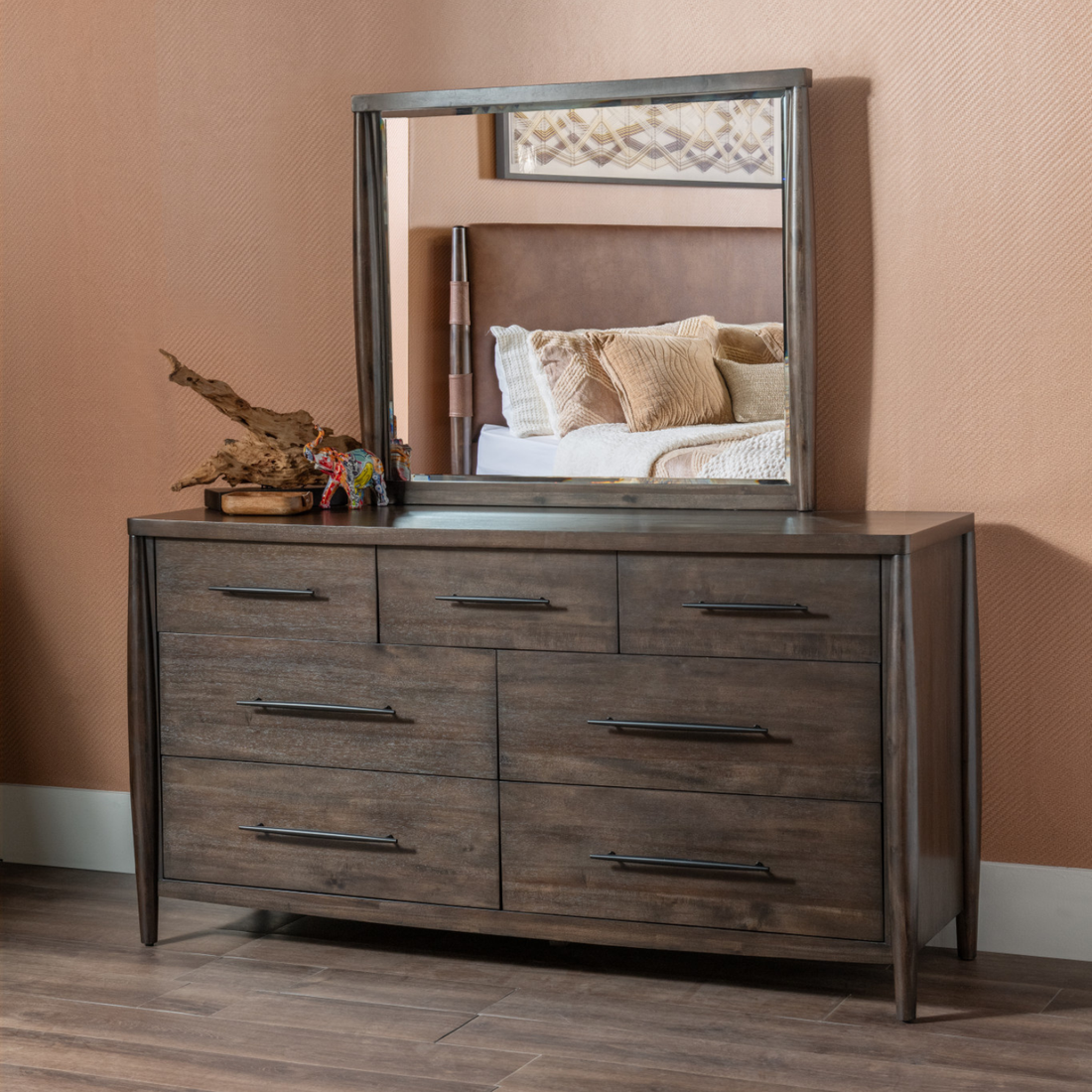 Koko Seven Drawer Acacia Wood Dresser