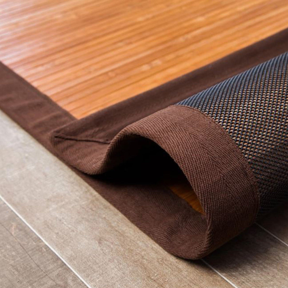 Contemporary Chocolate Bamboo Rug