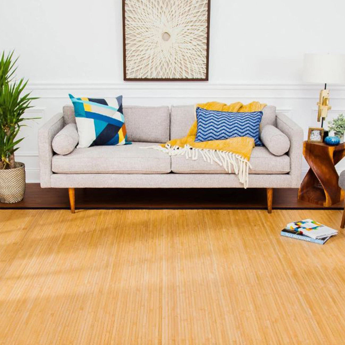Contemporary Natural Bamboo Rug – Haiku Designs