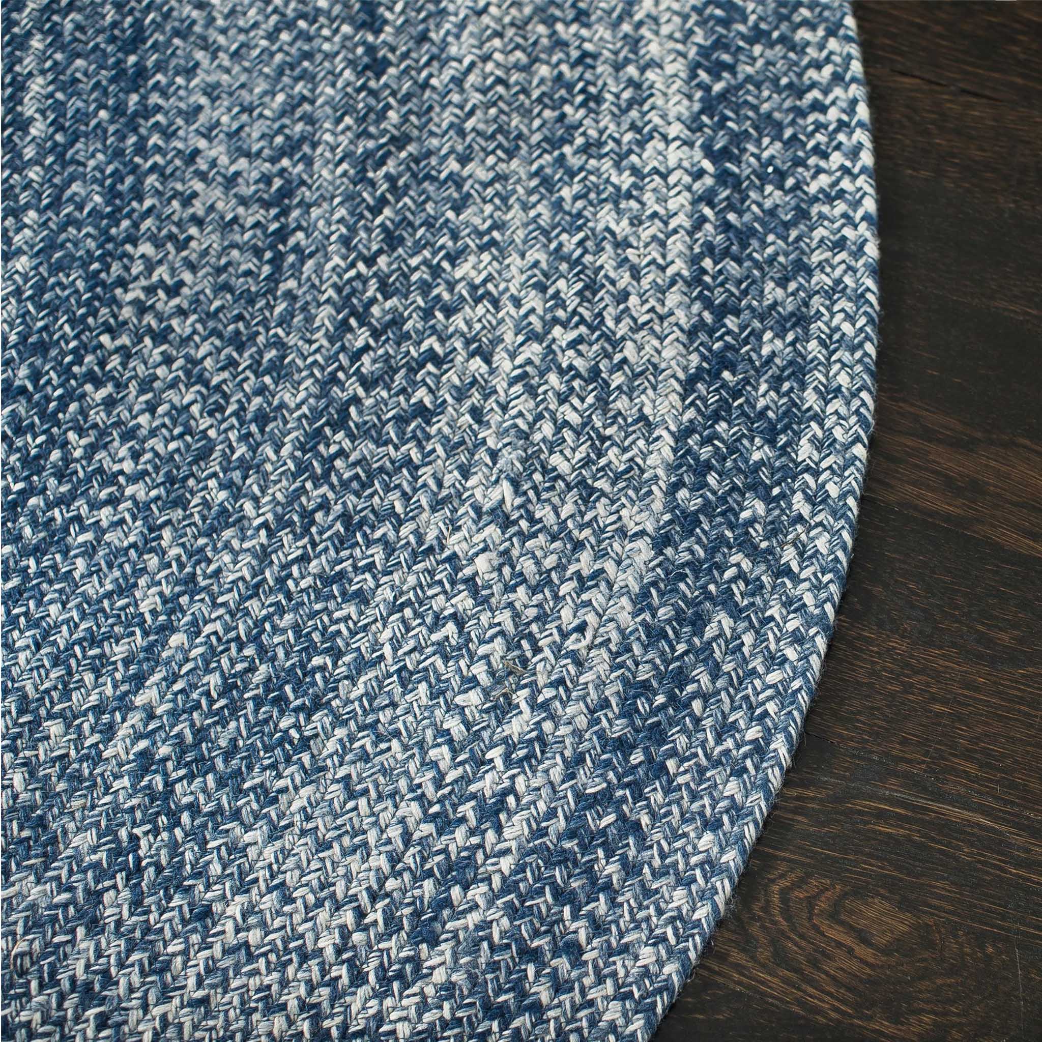 Epona Braided Round Blue Rug – Haiku Designs