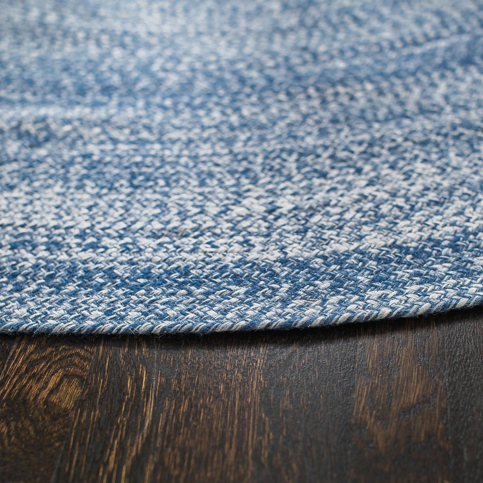 Epona Braided Round Blue Rug – Haiku Designs