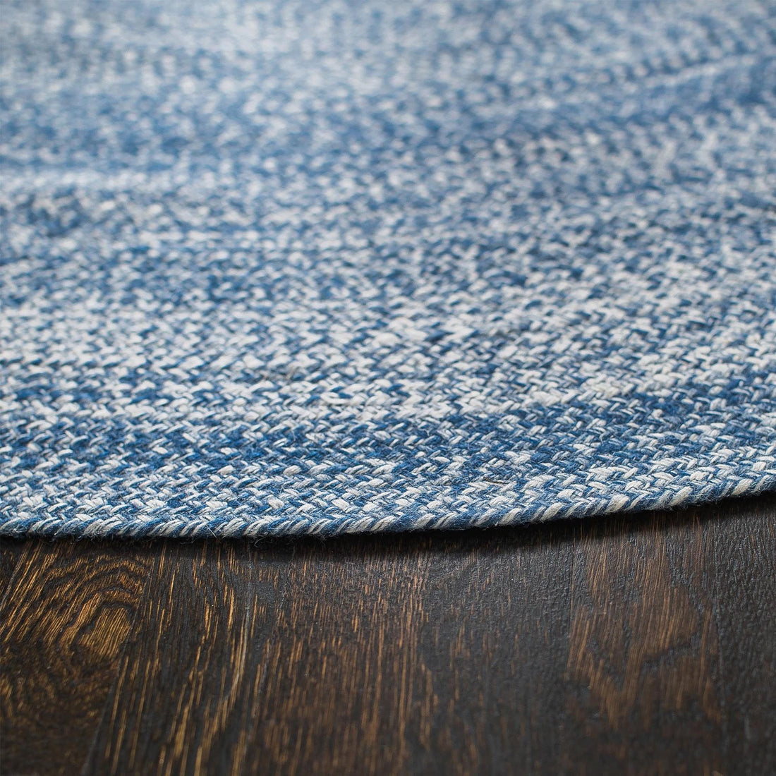 Epona Braided Round Blue Rug