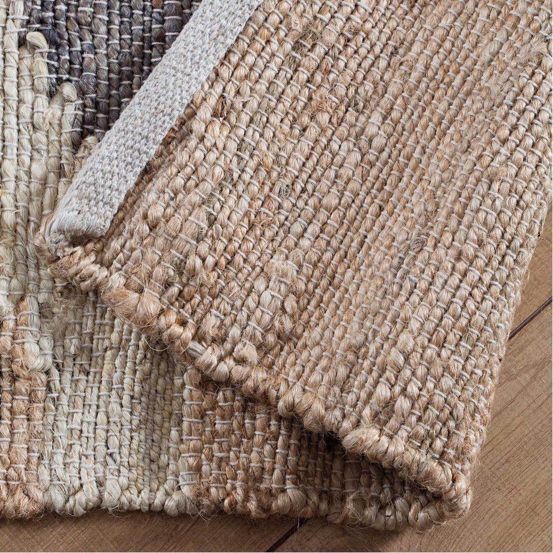 Mountains of the Moon Natural Gray & Ivory Jute Area Rug