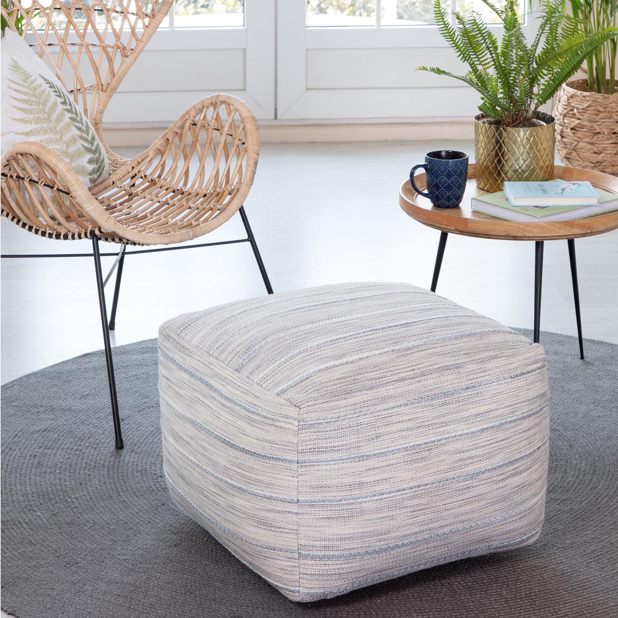 Joya Gray Pouf